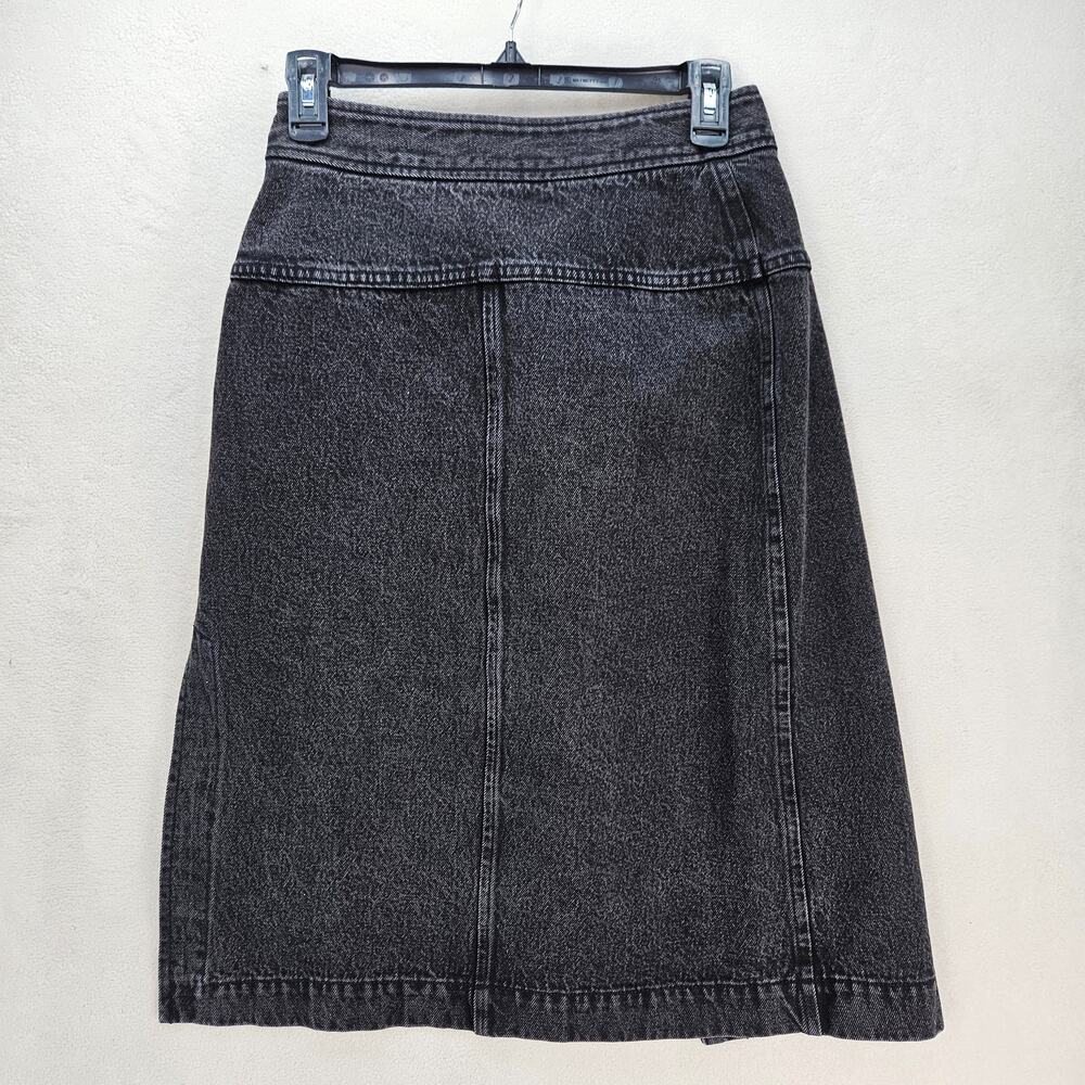 3.1 PHILLIP LIM DENIM WRAP SKIRT WOMEN'S SIZE 0 WASHED BLACK MSRP $450 NWT - Picture 7 of 7